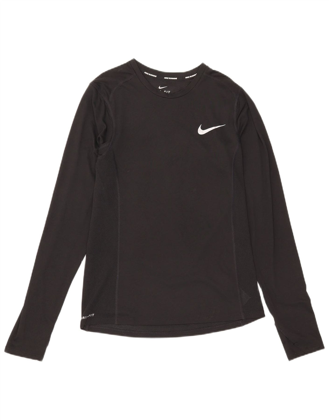 Męska koszulka Nike Dri Fit z długim rękawem, mała, czarna, poliestrowa