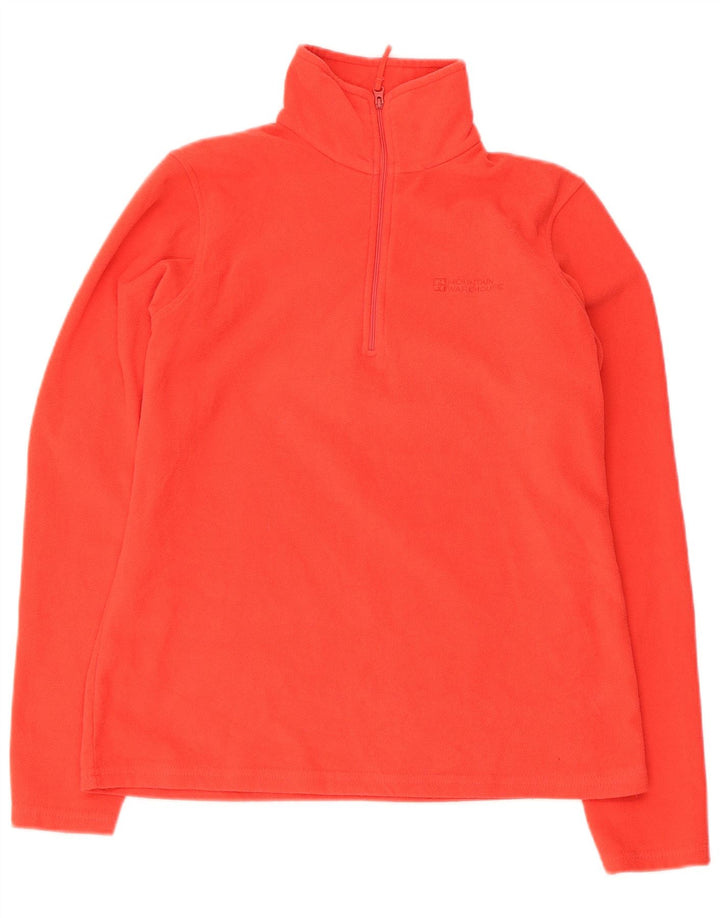 Damski sweter polarowy Mountain Warehouse z zamkiem błyskawicznym, UK 14, średni czerwony poliester