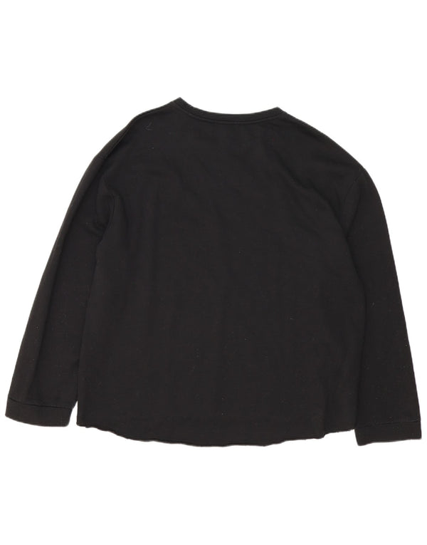Bluzka damska Zara Trafaluc Oversize Top UK 16, duża czarna bawełna