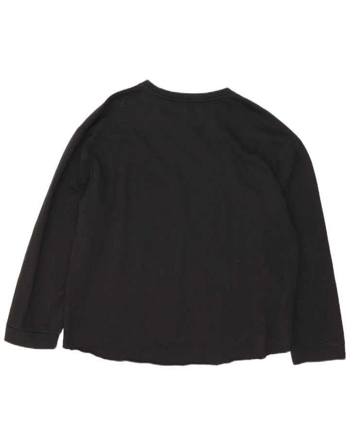 Bluzka damska Zara Trafaluc Oversize Top UK 16, duża czarna bawełna