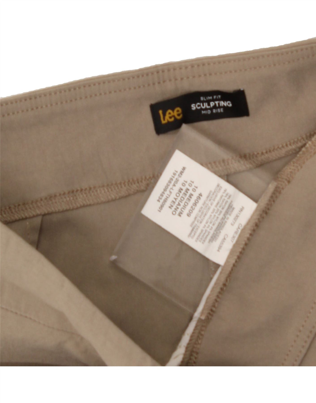 LEE Womens Sculpting Mid Rise Bermuda Shorts US 10 Large W34  Beige Vintage Lee and Second-Hand Lee from Messina Hembry 