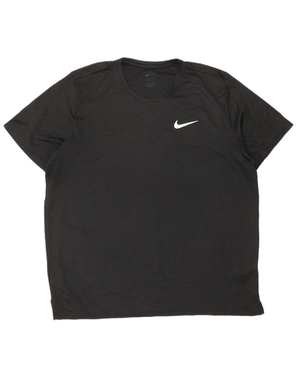 Męski T-shirt NIKE Dri Fit, XL, czarny, poliester