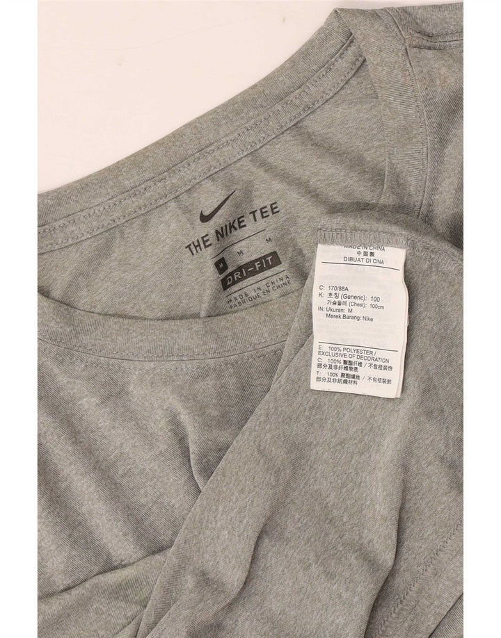 Męska koszulka Nike Dri Fit Top, średnioszara, poliestrowa