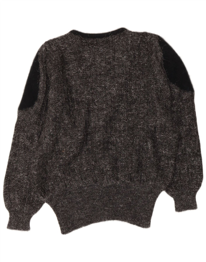 Damski sweter VINTAGE z dekoltem w kształcie litery V IT 44, średnioszary, blok kolorów
