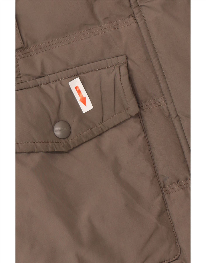 Damski ocieplany płaszcz z kapturem Woolrich UK 6 XS Szary poliester zimowy