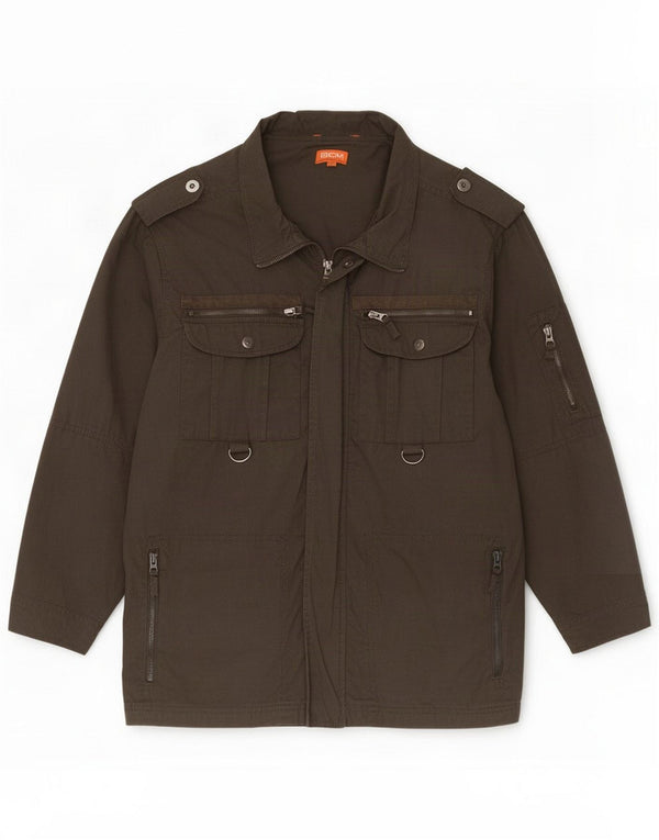 Męska kurtka wojskowa vintage UK 44 2XL zielona bawełniana