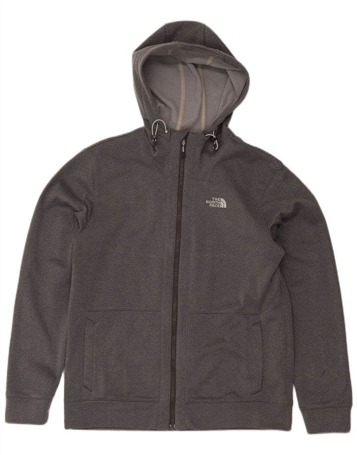 Męski sweter z kapturem i zamkiem The North Face, średnioszary, poliestrowy