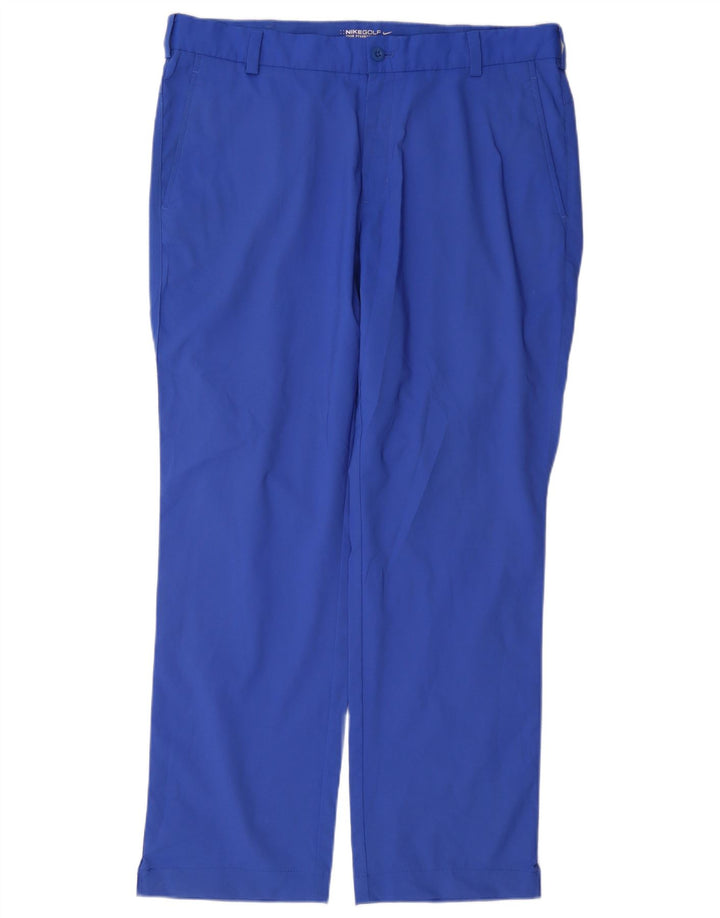 Męskie spodnie chino Nike Dri Fit Straight W34 L32 Niebieski poliester