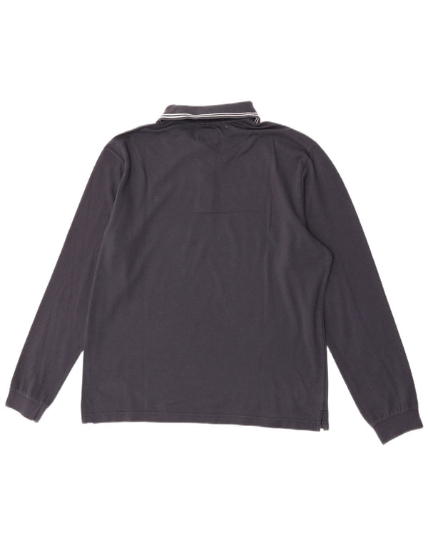 Męska koszulka polo Champion Easy Fit z długim rękawem XL, granatowa