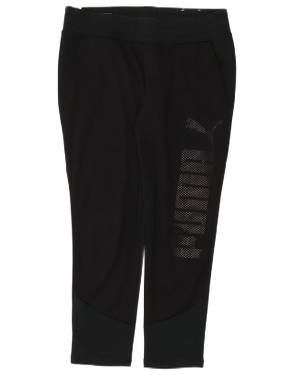 Damskie legginsy Puma Crop Graphic UK 12, średnia czarna bawełna