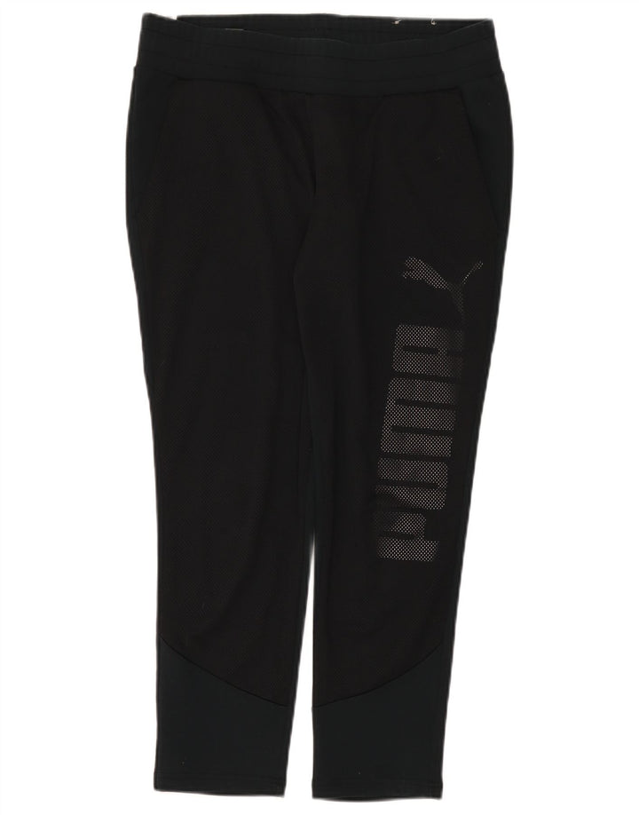 Damskie legginsy Puma Crop Graphic UK 12, średnia czarna bawełna