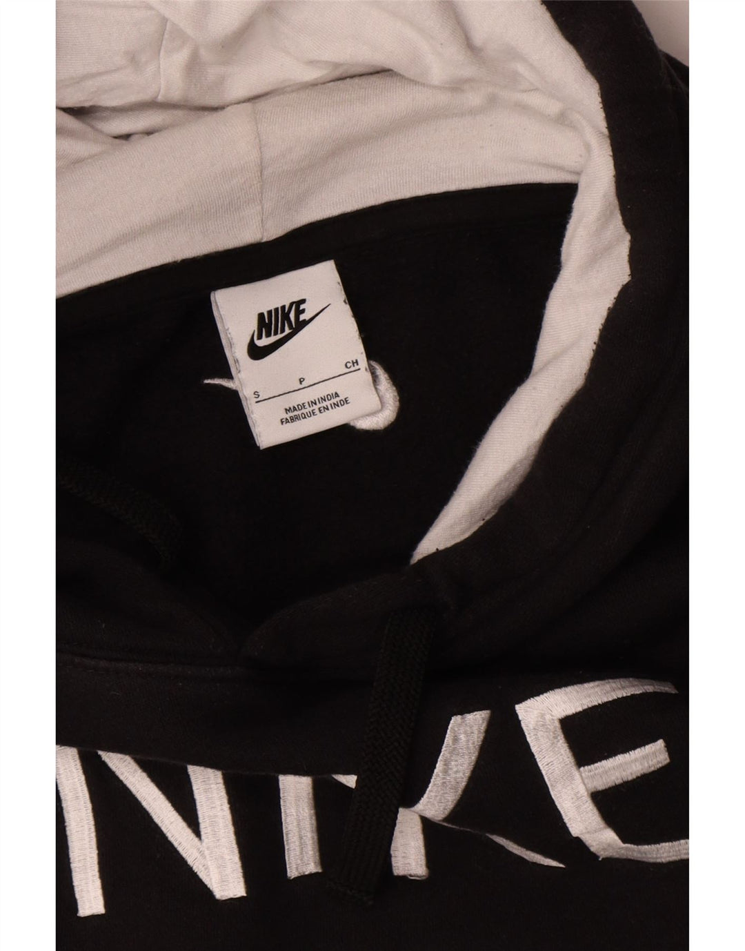 Męski sweter z kapturem Nike z grafiką, mały, czarny, bawełniany