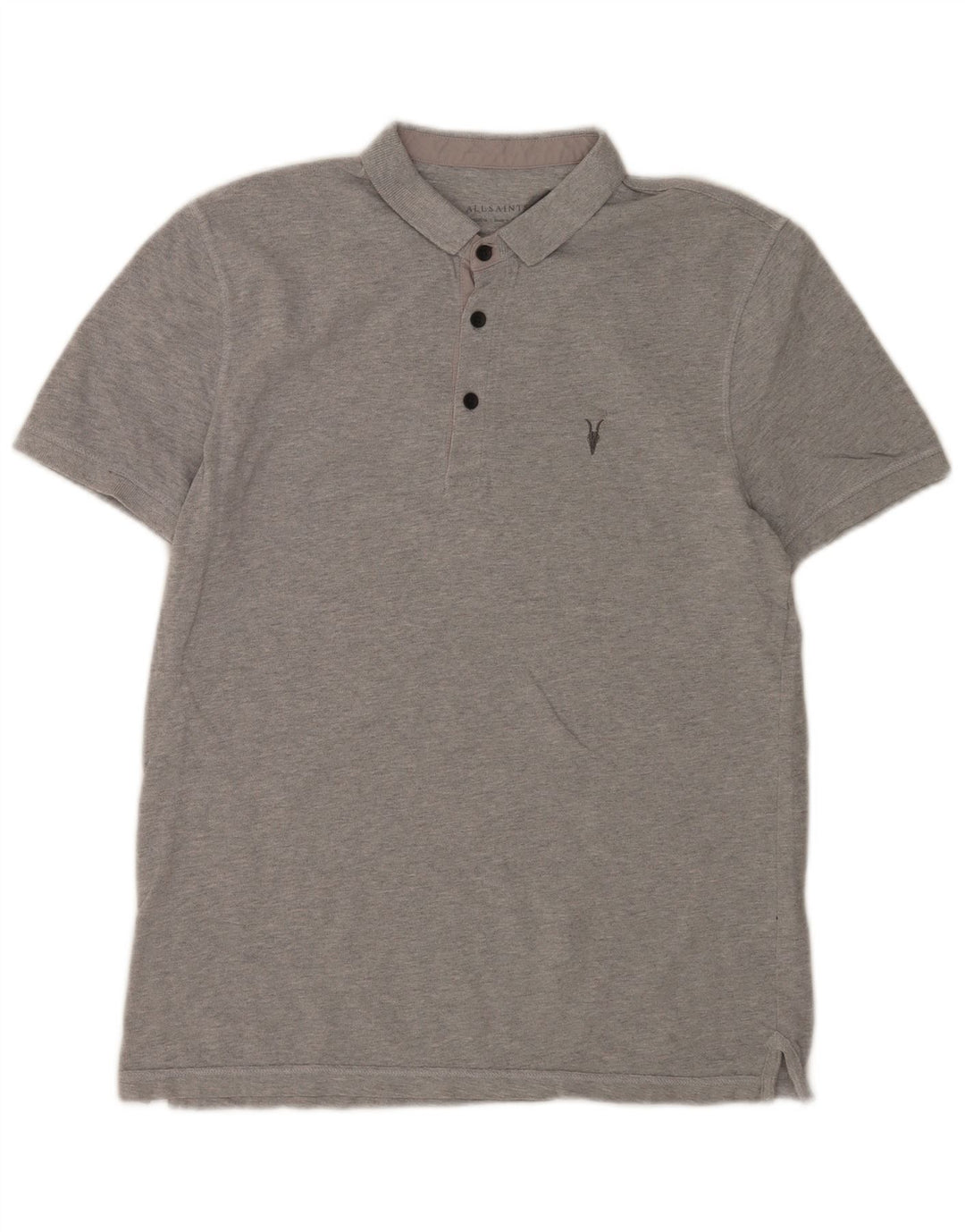 Męska koszulka polo All Saints, średnia szara bawełna