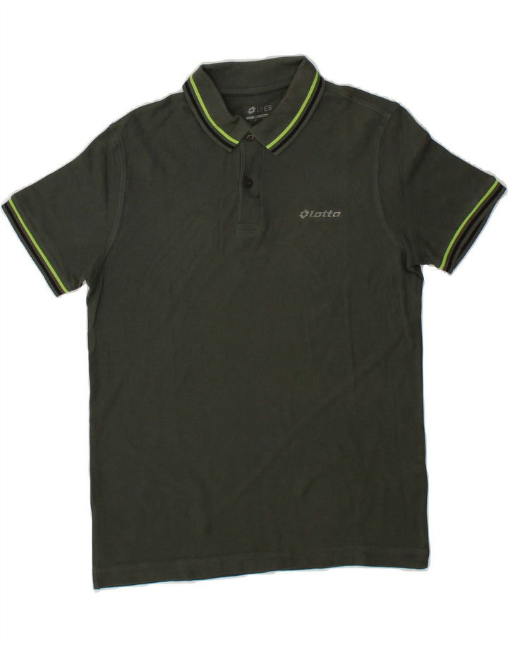 LOTTO Mens Polo Shirt Medium Green Cotton Vintage Lotto and Second-Hand Lotto from Messina Hembry 
