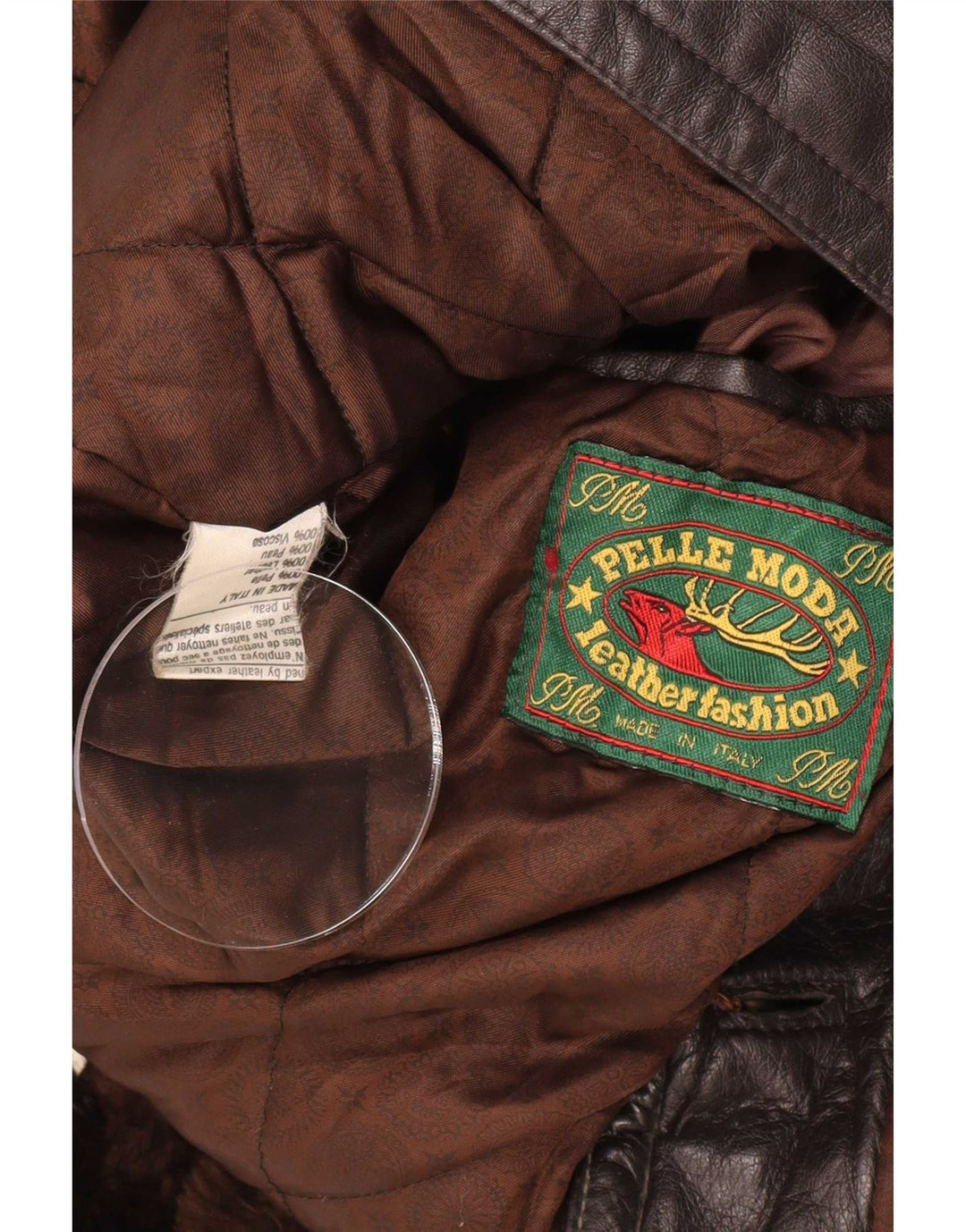 Pelle Moda Męski płaszcz skórzany UK 40 Large Brown Classic