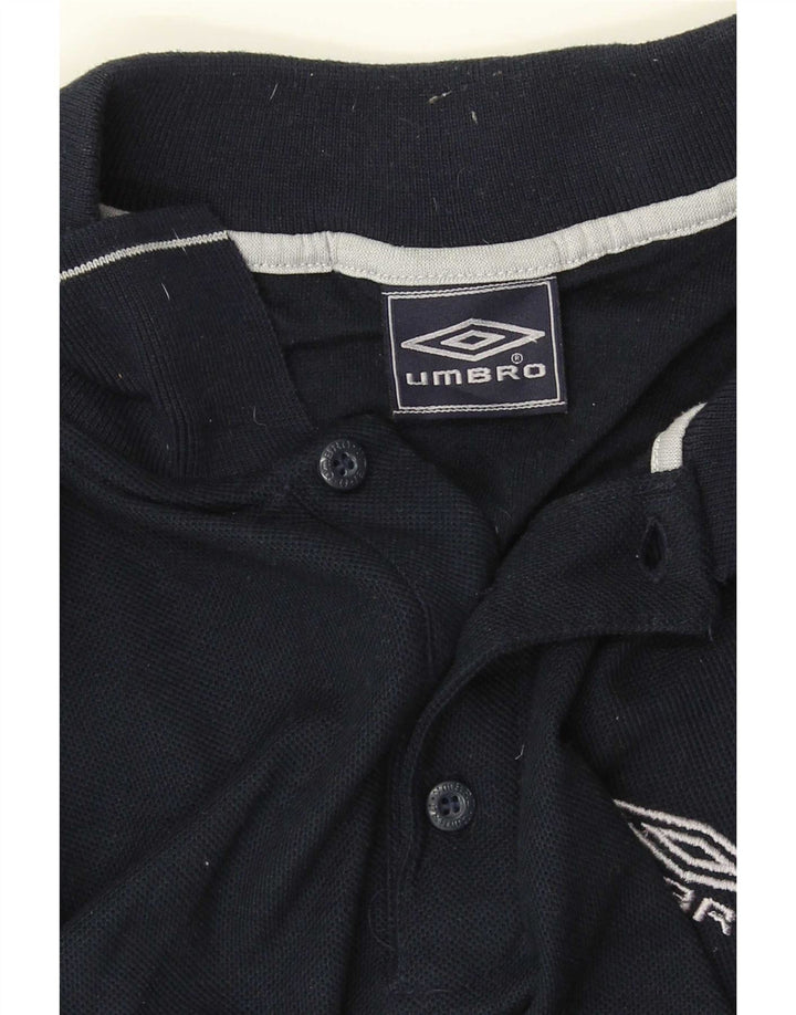 Męska koszulka polo Umbro, duża, granatowa, z poliestru