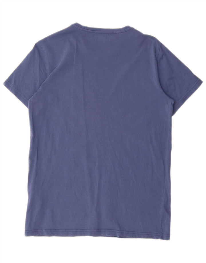 Kappa Męska koszulka graficzna Top Medium Blue Cotton