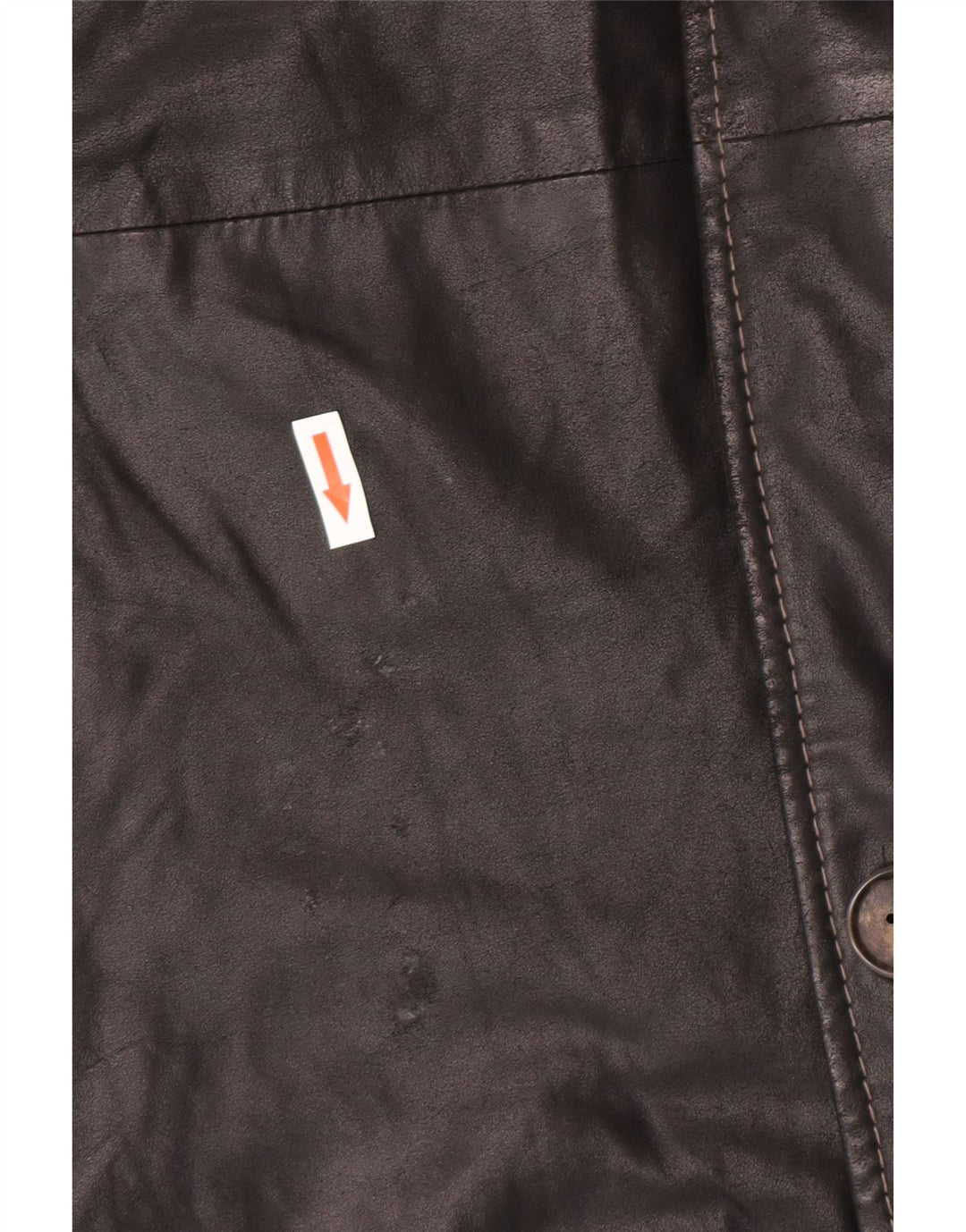 Vintage męski płaszcz skórzany IT 58 4XL czarna skóra