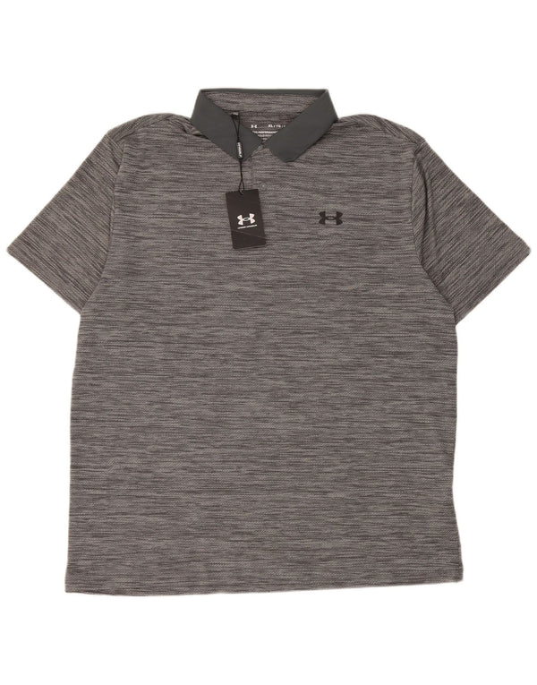 Męska koszulka polo Under Armour XL, szara, nakrapiana, poliestrowa