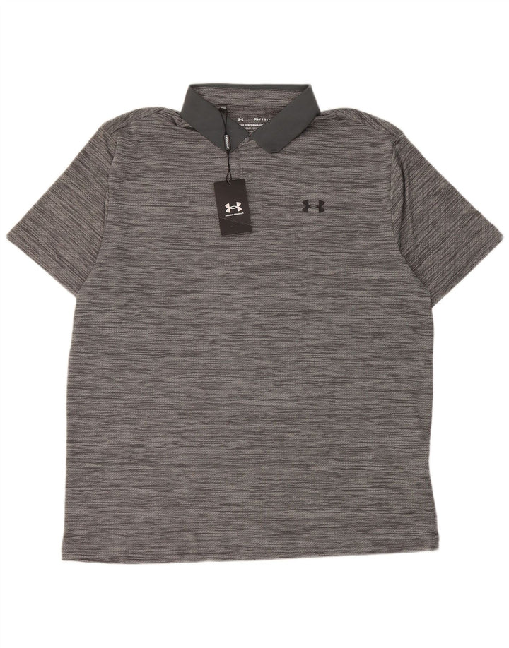 Męska koszulka polo Under Armour XL, szara, nakrapiana, poliestrowa