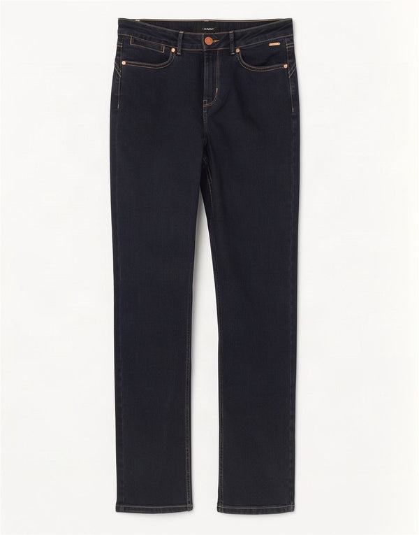 Marks & Spencer Damskie proste dżinsy UK 12 Medium W30 L31 Granatowa bawełna