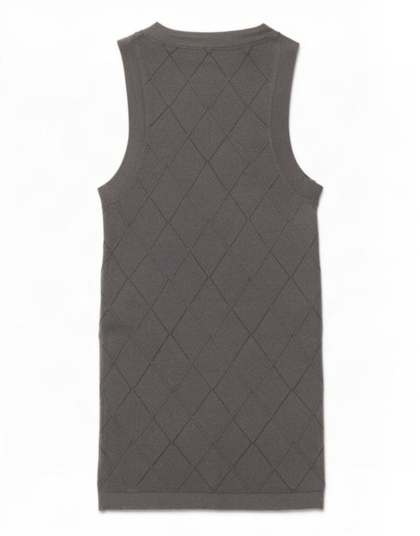 Top damski z kamizelką Zara UK 6 XS Szara geometryczna wiskoza