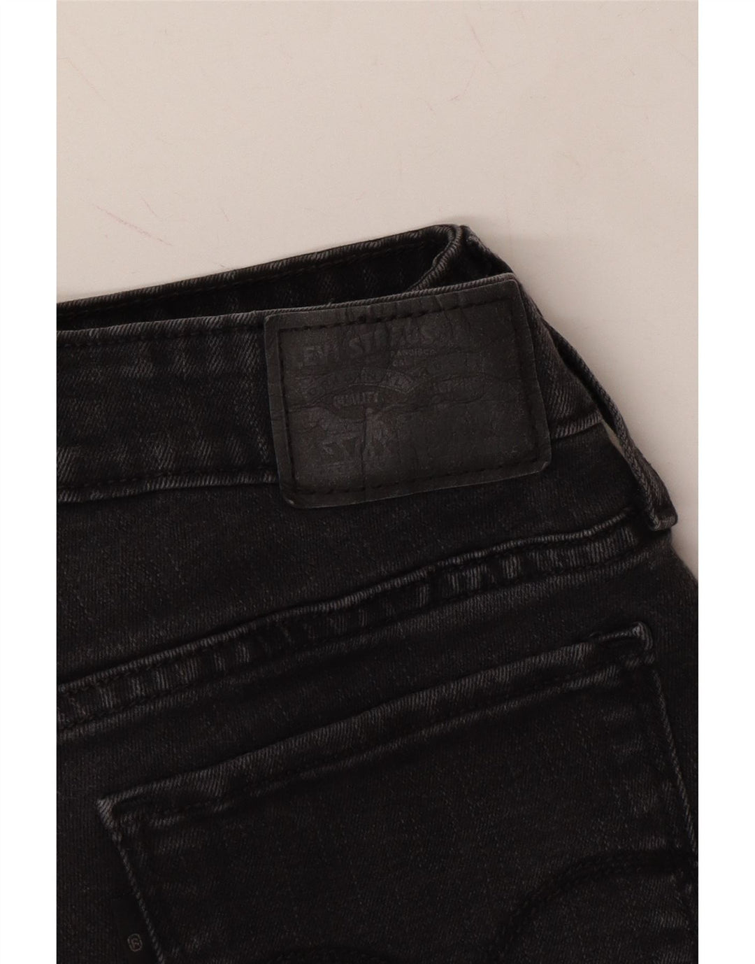 LEVI'S Womens 712 Slim Jeans  W29 L26 Black Cotton Vintage Levi's and Second-Hand Levi's from Messina Hembry 