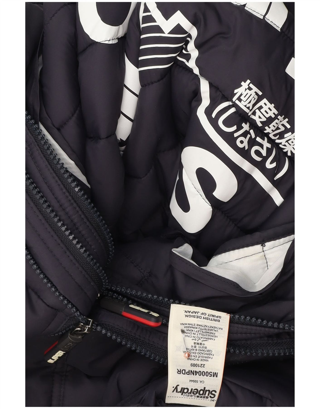 Męska ocieplana kurtka Superdry UK 36, mała, granatowa, poliester
