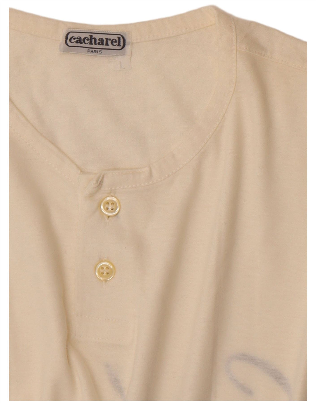 Męski T-shirt z grafiką Cacharel, duży, biały