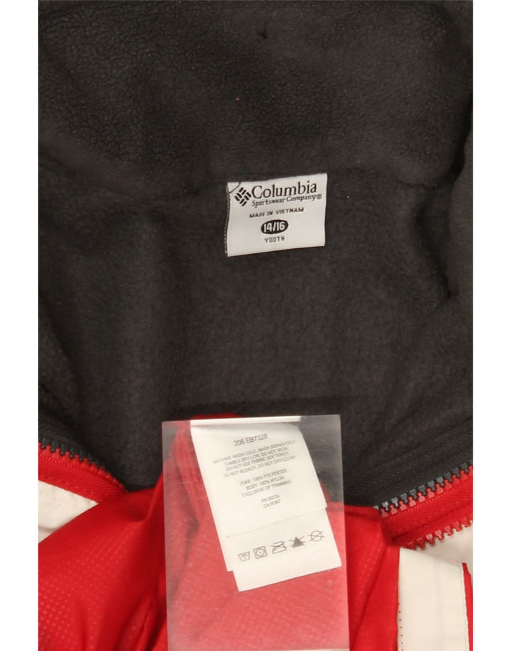 Chłopięca kurtka wiatrówka z kapturem COLUMBIA 14-15 lat, w kolorze czerwonym