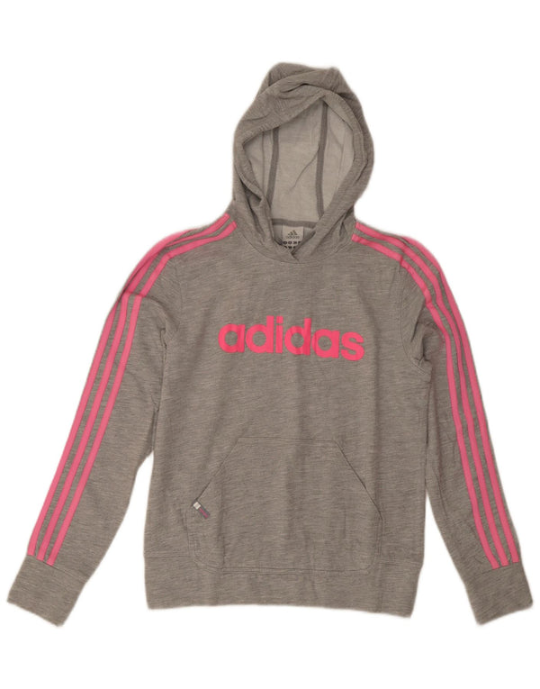 Damska bluza z kapturem Adidas Graphic UK 14 Średnia szara, nakrapiana bawełna