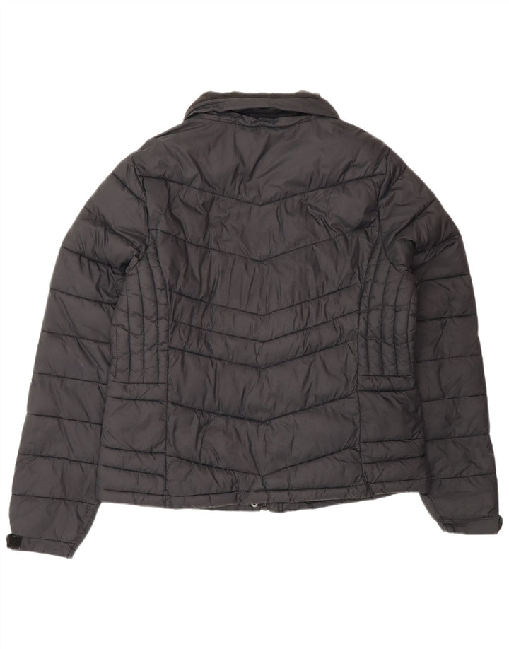 Damska ocieplana kurtka Superdry UK 16, duża, czarna, polichlorowa