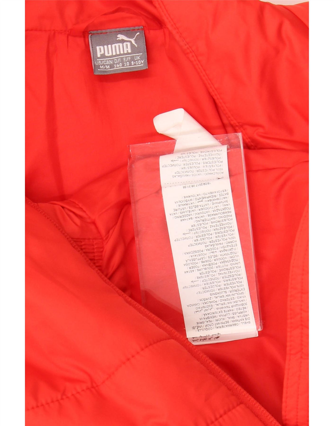 Dziewczęca wyściełana kurtka PUMA 9-10 lat, czerwony poliester