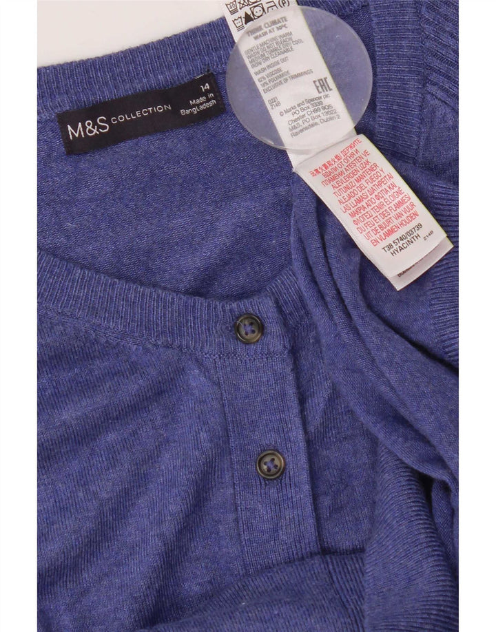 Sweter damski Marks & Spencer UK 14, średni niebieski, wiskoza