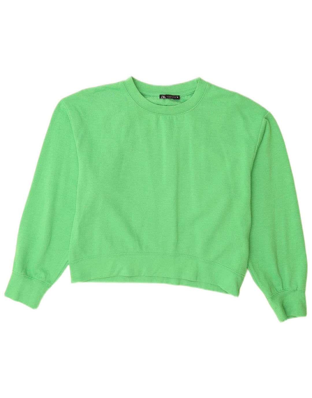 Damski sweter Zara UK 10, mały, zielony, poliester