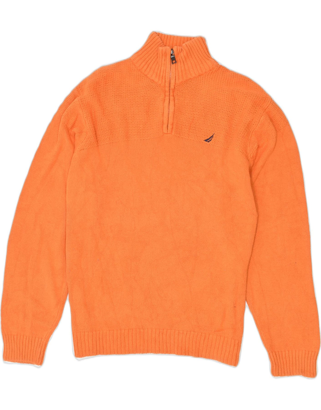 NAUTICA Boys Loose Fit Zip Neck Jumper Sweater 15-16 Years Large Orange | Vintage | Thrift | Second-Hand | Used Clothing | Messina Hembry 