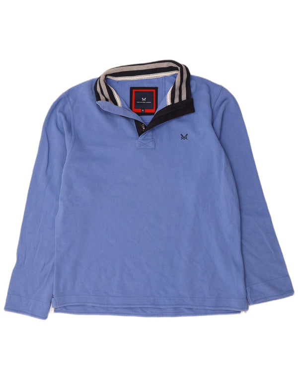 Crew Clothing Męska bluza z zamkiem błyskawicznym, sweter XL, niebieska bawełna