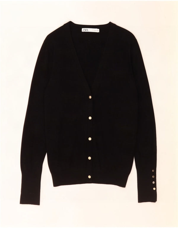 Sweter damski Zara Cardigan UK 14 Large, czarna wiskoza