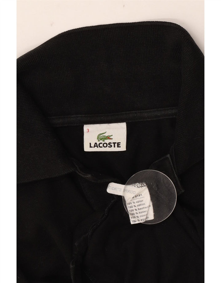 Męska koszulka polo Lacoste, rozmiar 3, mała, czarna, bawełniana