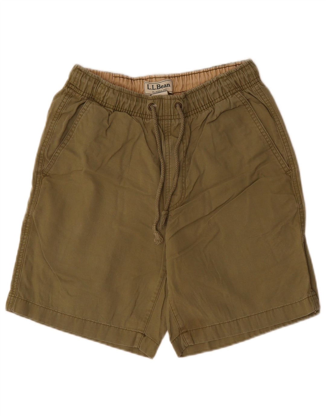 Męskie spodenki L.L.Bean o klasycznym kroju, małe, W27, z bawełny khaki