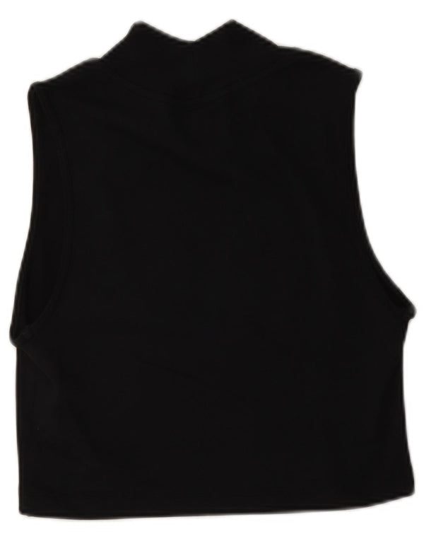 Damska kamizelka Nike Crop Graphic Top UK 10 Mała czarna bawełna