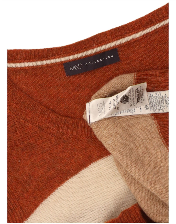 Marks & Spencer Damski sweter z dekoltem w łódkę, UK 20 2XL, wielokolorowy