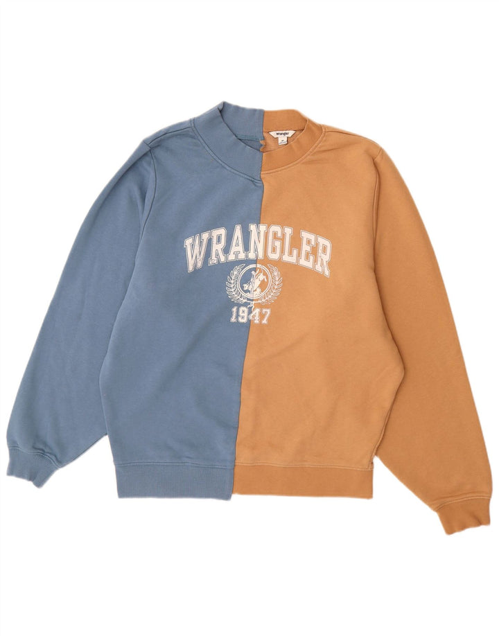 Męska bluza z grafiką Wrangler, bawełniana, w kolorze średniego błękitu