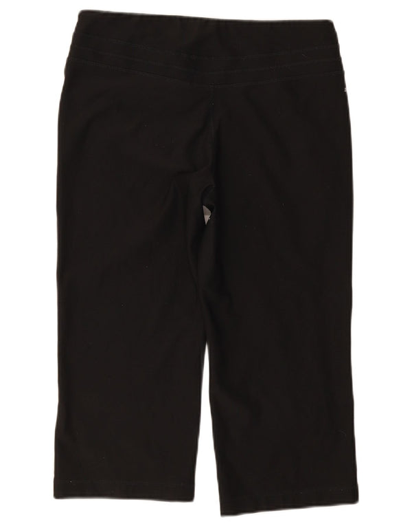 Damskie legginsy Nike Dri Fit Capri, średnie czarne, poliestrowe, sportowe