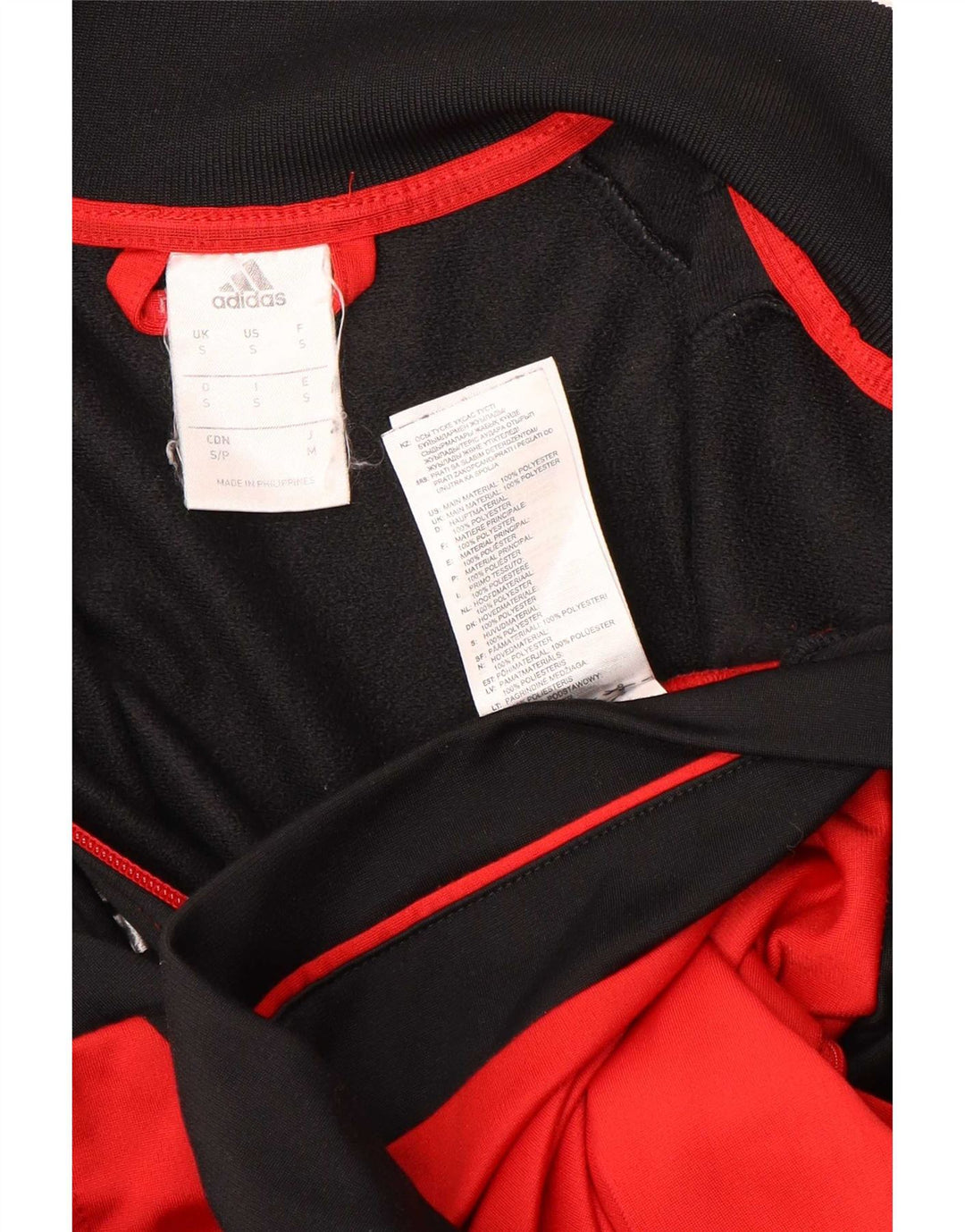 Adidas Męska bluza dresowa, mała, czarna, poliestrowa z blokami kolorów