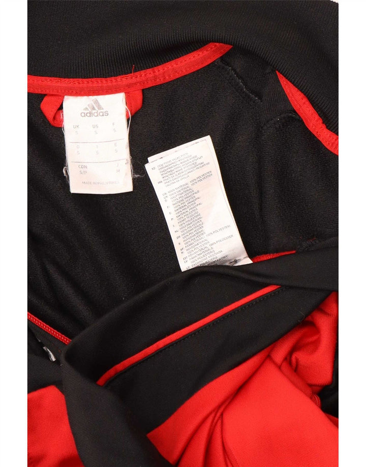 Adidas Męska bluza dresowa, mała, czarna, poliestrowa z blokami kolorów