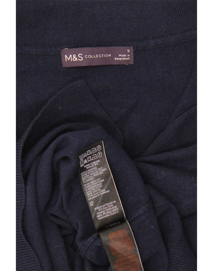Marks & Spencer Damski podkoszulek z kamizelką UK 10, mały, granatowy, poliester
