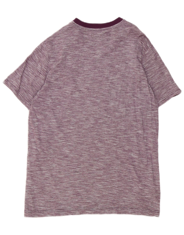 T-shirt męski Penguin, duży, fioletowy, nakrapiany bawełniany
