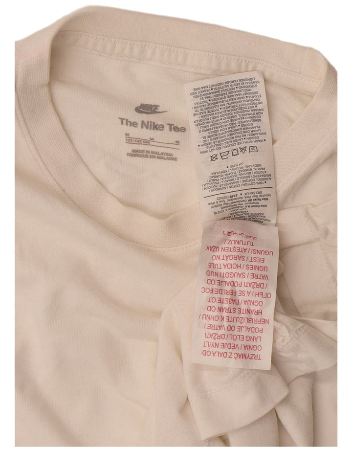 T-shirt chłopięcy Nike w wieku 10–11 lat, średni, biały, bawełniany