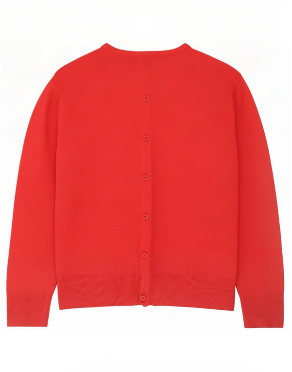 Marks & Spencer Damski sweter kardigan UK 12, średni czerwony akryl